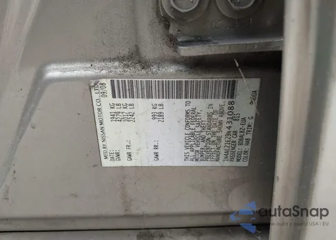 2009 Nissan Altima 2.5 S из США, поврежденный, VIN 1N4AL21E29N431088